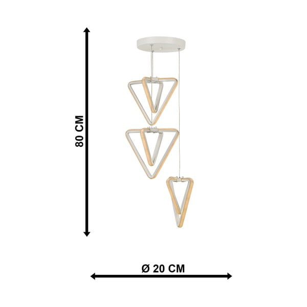 Fehér fém LED függőlámpa ø 20 cm Baris – Squid Lighting-image-4