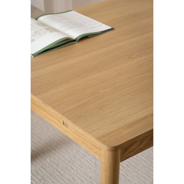 Natúr színű bővíthető étkezőasztal tölgyfa dekorral 100x200 cm Atlantic – Actona-image-3