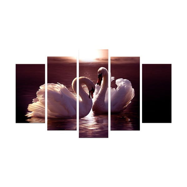 Swans többrészes kép, 110 x 60 cm