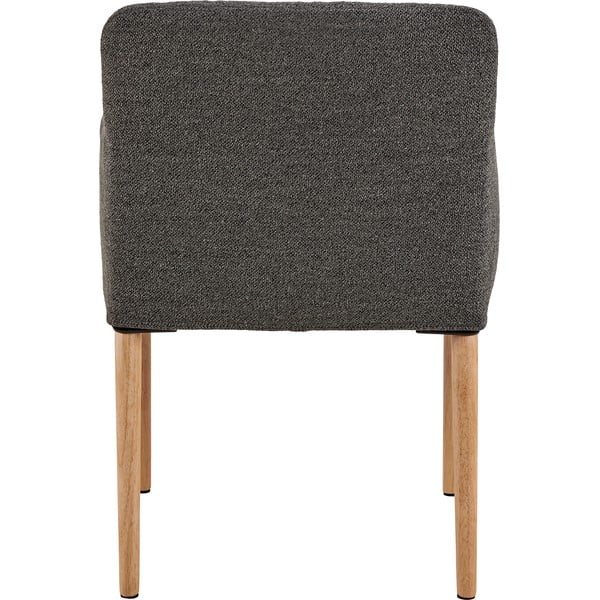 Szürke kárpitozott karfás étkezőfotel Zoe – Actona-image-4