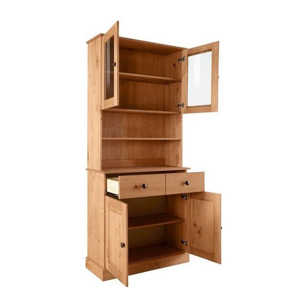 Natúr színű borovi fenyő tálalószekrény 181x34 cm Mille – Støraa-image-3