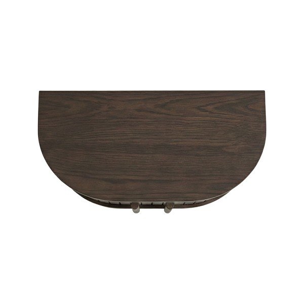 Sötét natúr színű függő éjjeliszekrény tölgyfa dekorral Meta – Unique Furniture-image-3