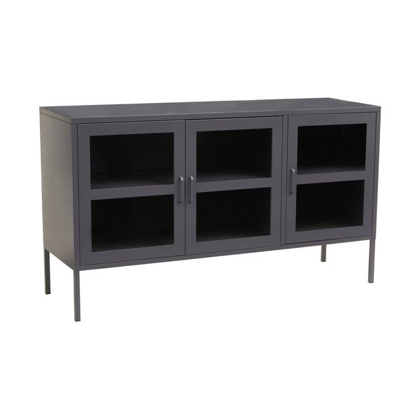 Szürke acél tálalószekrény 140x80x45 cm Acier – Premier Housewares