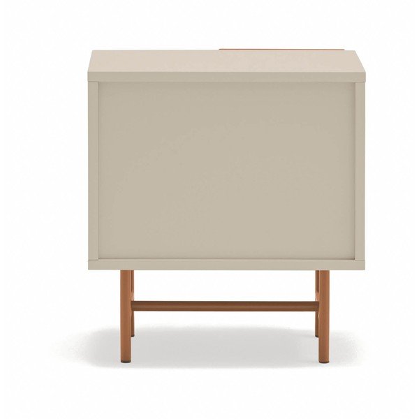 Téglavörös-bézs matt éjjeliszekrény Nube – Teulat-image-4