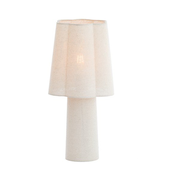 Fehér asztali lámpa textil búrával (magasság 50 cm) Musaby – Light & Living-image-1
