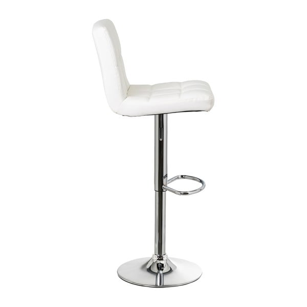 Fehér bőr utánzat állítható magasságú bárszék szett 2 db-os (ülésmagasság 93 cm) – Casa Selección-image-1