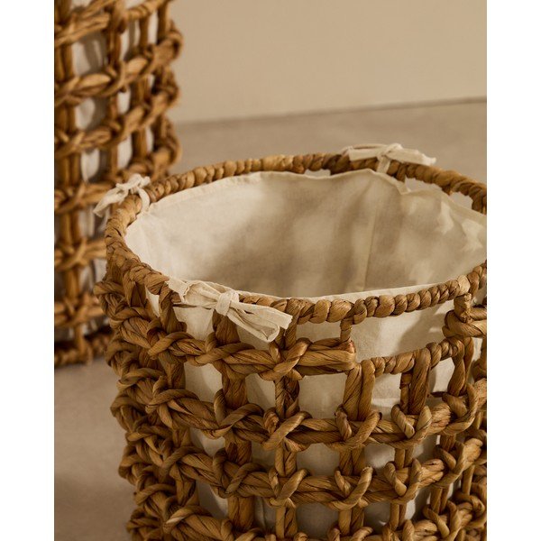 Vízijácint tárolókosár szett 2 db-os ø 38x38 cm Dilam – Kave Home-image-2