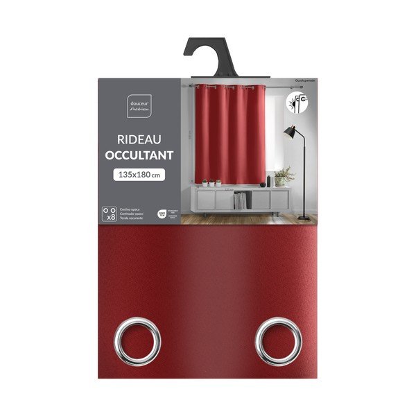 Piros sötétítő függöny 135x180 cm Occult – douceur d'intérieur-image-2