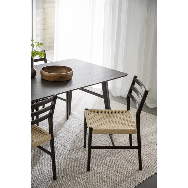 Natúr színű-sötétbarna étkezőszék szett 2 db-os Harlan – Rowico-image-1