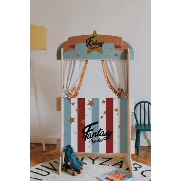 Classic Retro fa bábparaván - Dekornik-image-1