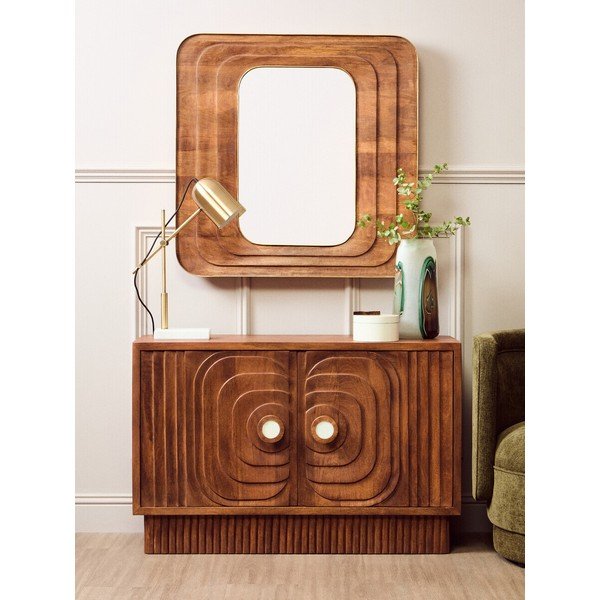 Sötét natúr színű mangófa komód 40x75x116 cm Sangar – Premier Housewares-image-1