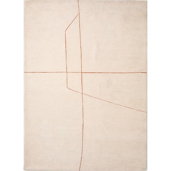 Krémszínű kézi szövésű szőnyeg 160x230 cm Delide – Kave Home