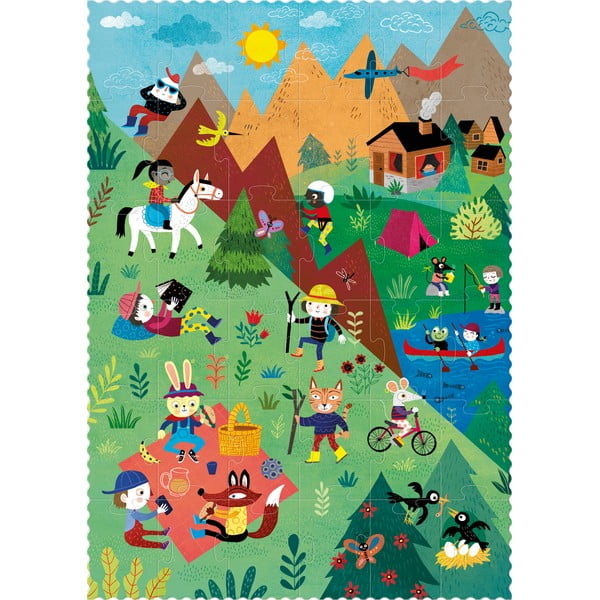 Hegyek télen-nyáron kétoldalas puzzle - Londji-image-1