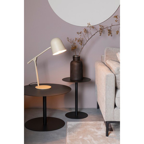 Fekete fém kerek dohányzóasztal ø 60 cm Snow – Zuiver-image-1