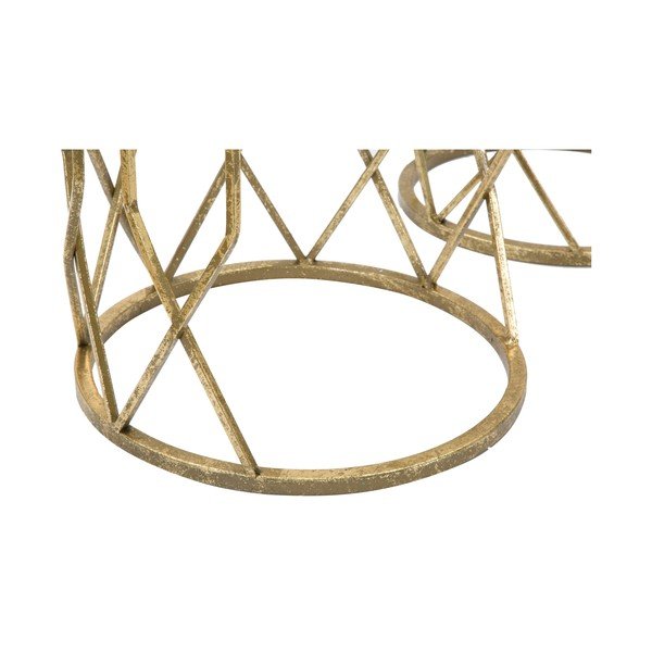 Kerek tárolóasztal szett üveg asztallappal, 3 db-os ø 32 cm Tunisi – Mauro Ferretti-image-4