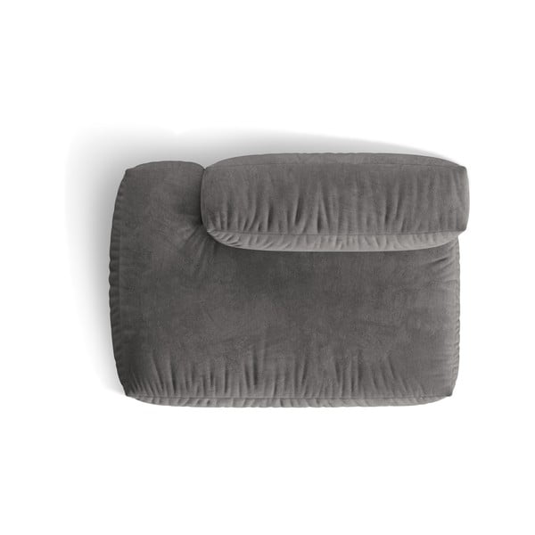 Szürke bársony kanapé modul (bal oldali) Martina – Micadoni -image-3