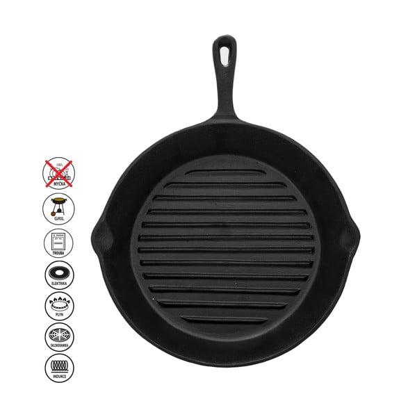 Öntöttvas grill serpenyő ø 24 cm Litina – Orion-image-4
