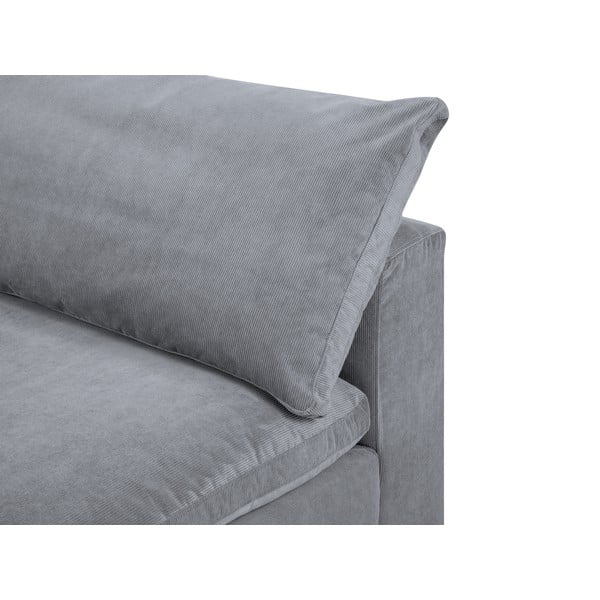 Galaxy szürke sarokrész moduláris kordbársony kanapéhoz, bal oldali - Windsor & Co Sofas-image-1