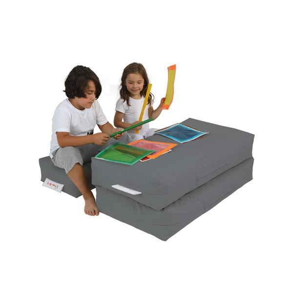 Szürke gyerek kanapé 100 cm Nier – Floriane Garden-image-2