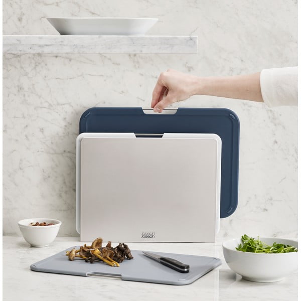 Nest 3 db vágódeszka állvánnyal, 35,5 x 26 cm - Joseph Joseph-image-1