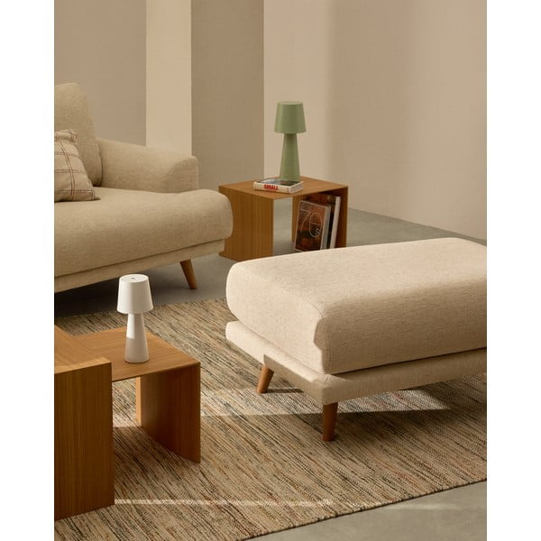 Bézs zsenília lábtartó Karin – Kave Home-image-1