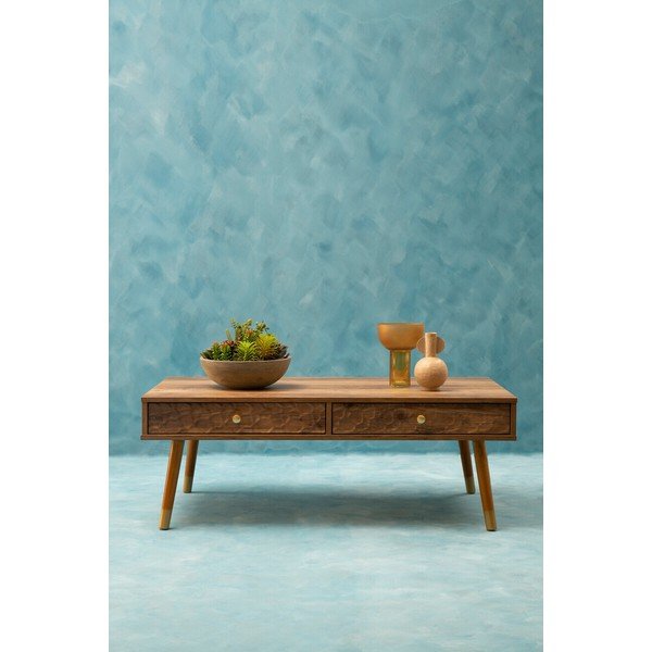 Sötét natúr színű dohányzóasztal 59x110 cm Frida – Premier Housewares-image-2