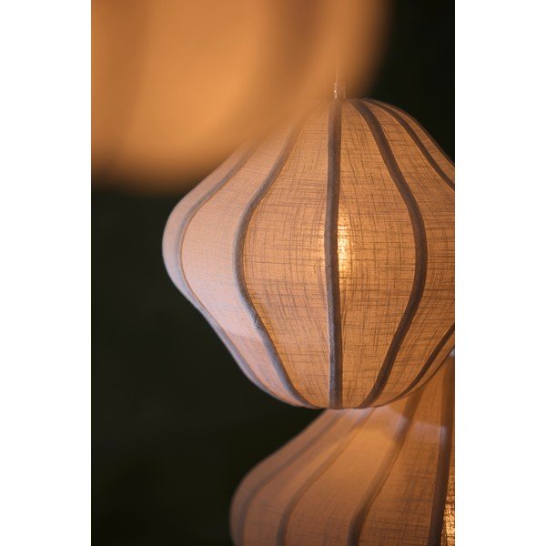 Krémszínű függőlámpa textil búrával ø 10 cm Sukau – Light & Living-image-1