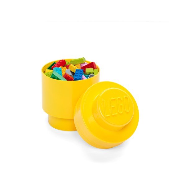 Sárga henger alakú tárolódoboz, ⌀ 12,5 cm - LEGO®-image-1