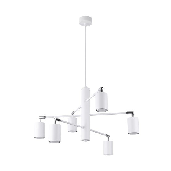 Fehér fém függőlámpa Virta – Sollux