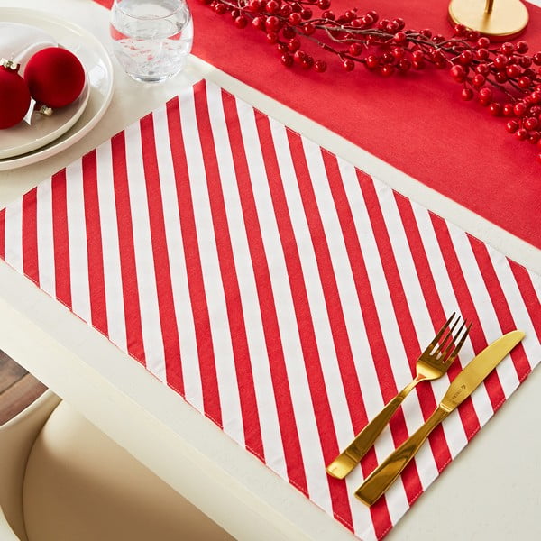 Textil tányéralátét szett 4 db-os 30x46 cm Candy Cane – Catherine Lansfield