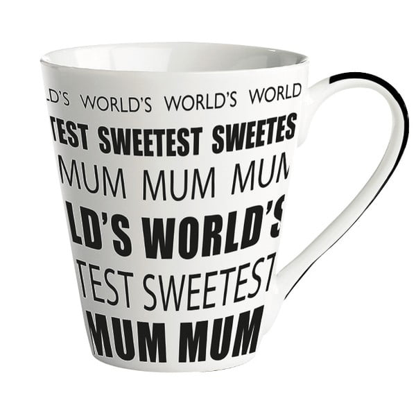 World’s Sweetest Mum porcelán bögre, 300 ml - KJ Collection