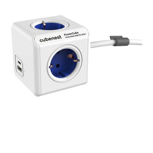 Elosztó PowerCube Extended USB Schuko – Cubenest