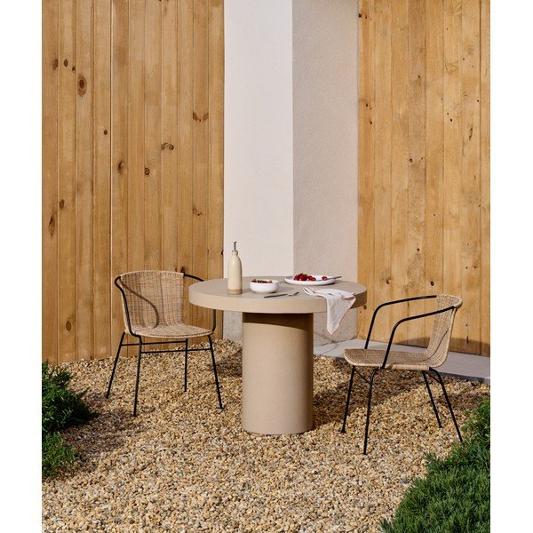 Natúr színű rattan kerti szék Eltiera – Kave Home-image-2
