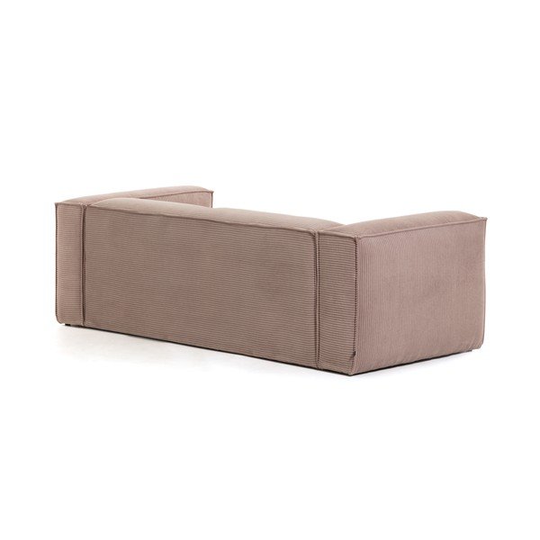 Blok rózsaszín kordbársony kanapé, 240 cm - Kave Home-image-3