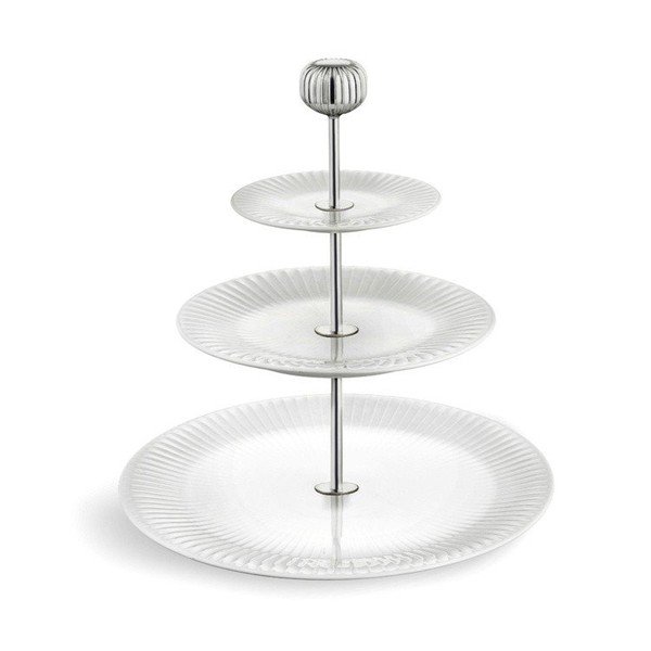 Hammershoi Etagere háromszintes fehér porcelán tálca, ⌀ 28 cm - Kähler Design