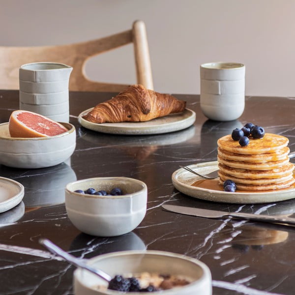 Fehér kő tányér készlet 2 db-os ø 20 cm Sand Grain – Mette Ditmer Denmark-image-1