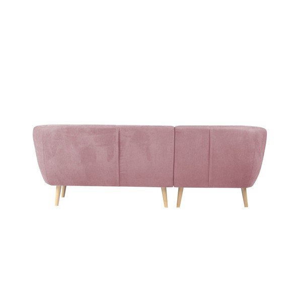 Sardaigne világos rózsaszín kanapé baloldali fekvőfotellel - Mazzini Sofas-image-2