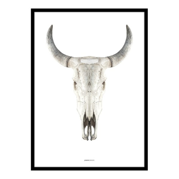 Keretezett poszter 50x70 cm Cow Skull – Malerifabrikken