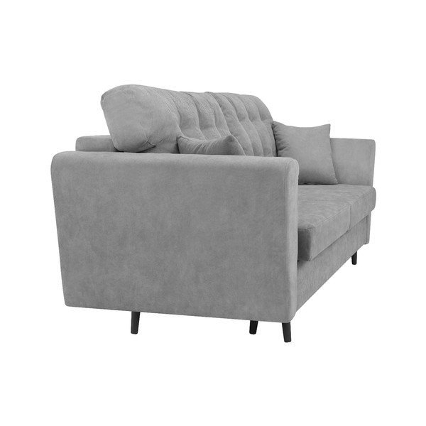 Lyon szürke háromszemélyes kinyitható kanapé, tárolóhellyel - Cosmopolitan Design-image-3