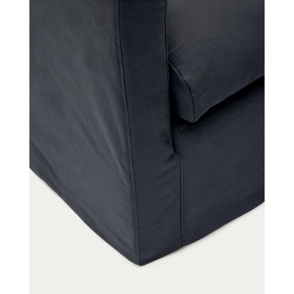 Antracitszürke fotel huzat 92 cm Nora – Kave Home-image-3