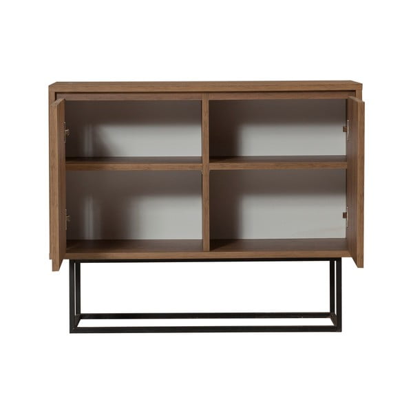 Natúr színű szekrény diófa dekorral 90x72 cm Rodez – Kalune Design-image-2