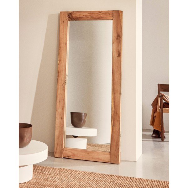 Fali tükör tömörfa kerettel 80x180 cm Maden – Kave Home-image-1
