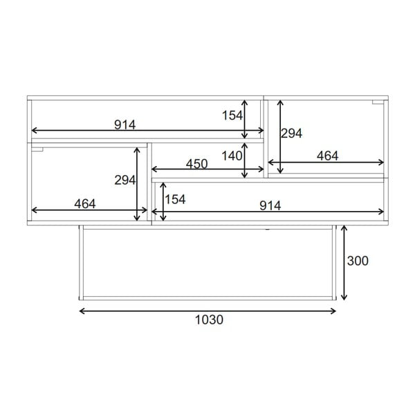 Natúr színű alacsony komód tölgyfa dekorral 145x82 cm Titan – Marckeric-image-4