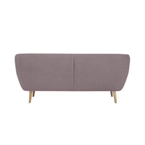 Sicile rózsaszín 3 személyes kanapé világos lábakkal - Mazzini Sofas-image-1