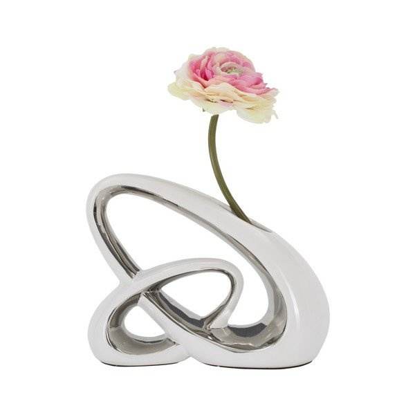 Bling fehér-ezüst kerámia váza - Mauro Ferretti-image-2