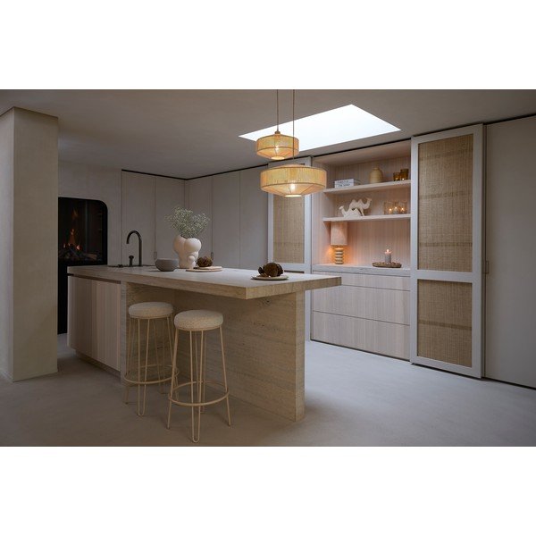 Krémszínű kárpitozott bárszék (ülésmagasság 73 cm) Alice – Light & Living-image-3