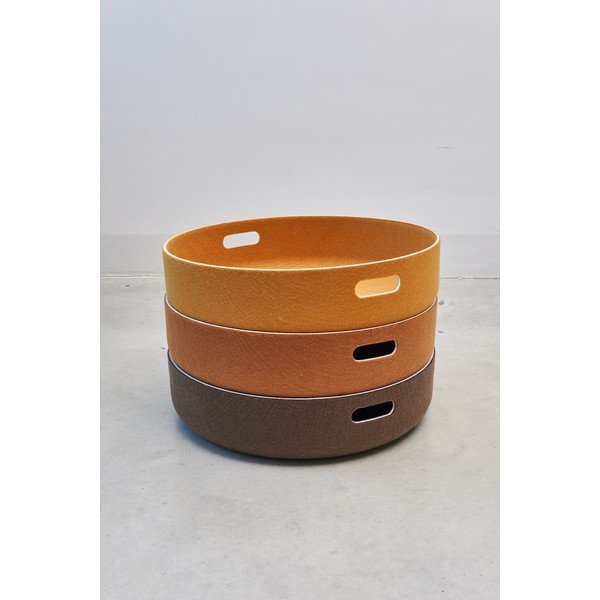 Textil tárolókosár ø 46x12 cm Cesto Saffron – MiaCara-image-3