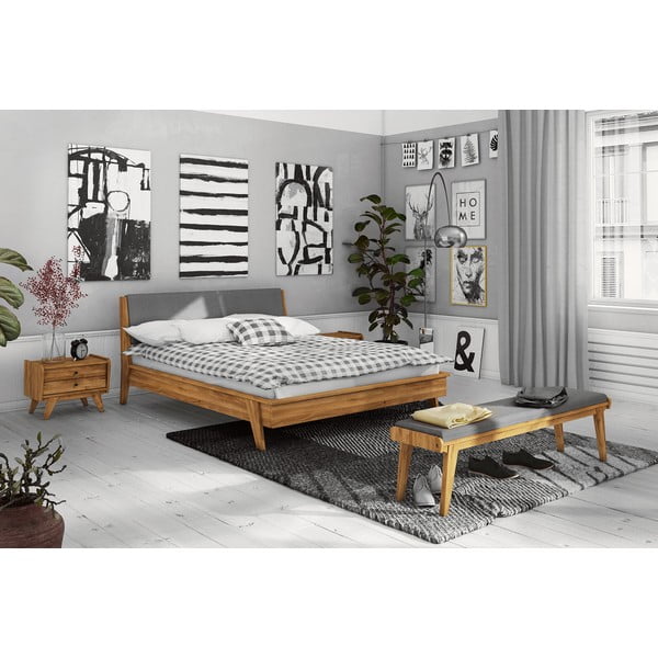 Tölgyfa franciaágy 200x200 cm Retro 1 - The Beds-image-4