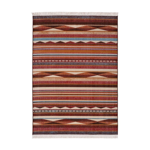 Caucas Stripes piros szőnyeg, 80 x 150 cm - Universal