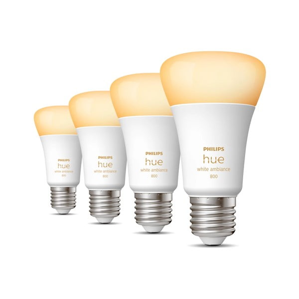 LED okos izzó szett 4 db-os E27, 9 W White ambiance – Philips Hue-image-1